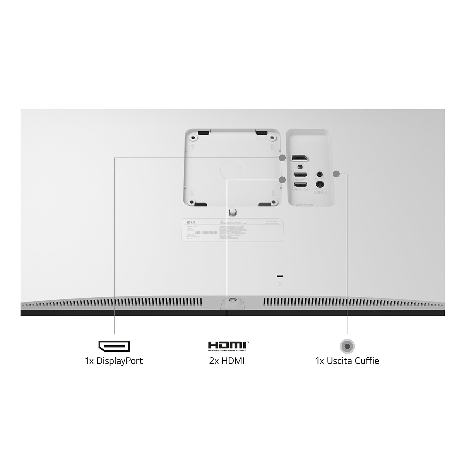 LG 27US550-W – Monitor, 27" 4K UHD (3840 × 2160), IPS, 60 Hz, 300 cd/m², VESA 100 × 100, Weiss