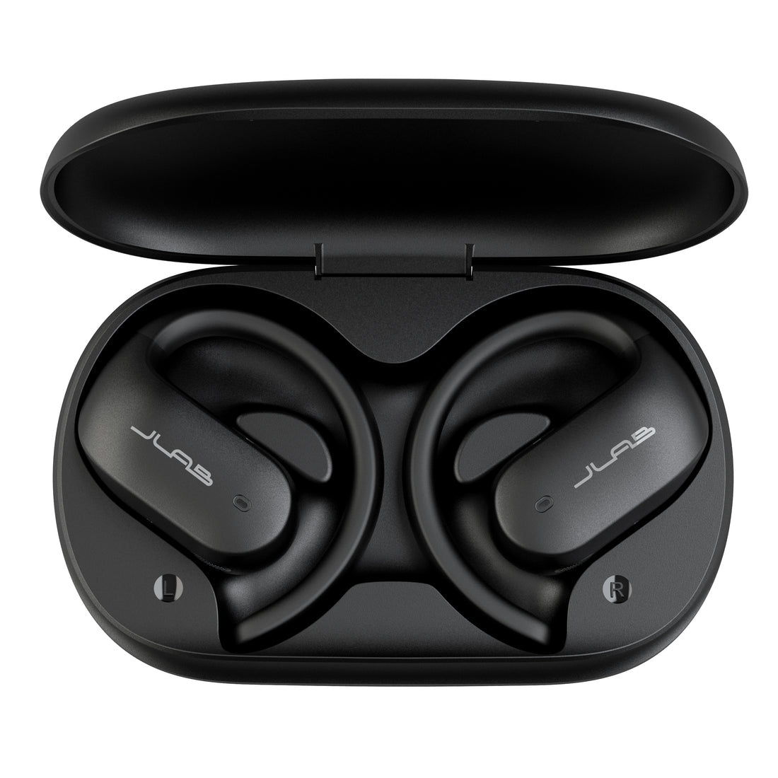 JLab JBuds Open Sport 2 – True Wireless In-Ear Kopfhörer, Ohrbügel – Bluetooth, IP55 – Schwarz – bis 26 h