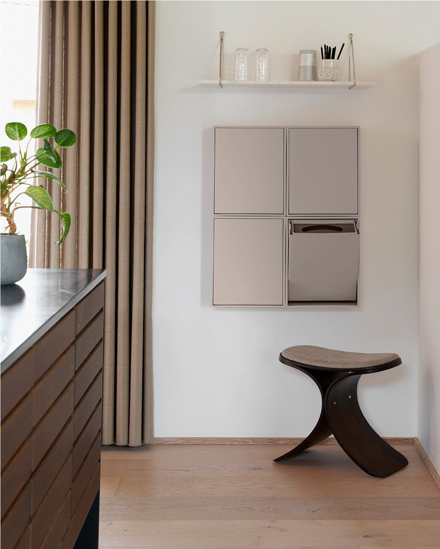 ReCollector Recyclingbox – 12 l – Recycling-Kunststoff, rechteckig – Silbergrau