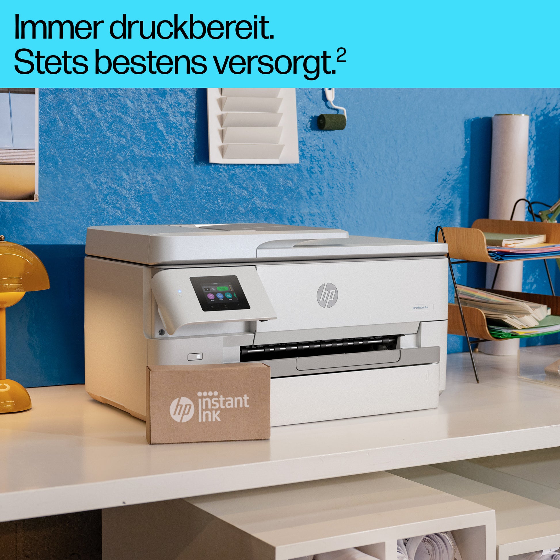 HP OfficeJet Pro 9720e Wide – Farbtintenstrahl-Multifunktionsdrucker, A3, 3-in-1, Duplex, ADF, WLAN/LAN