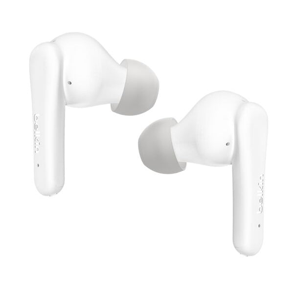 Belkin SoundForm Rhythm – True Wireless In-Ear Kopfhörer – Bluetooth, ANC, IPX5 – Weiss – bis 28 h