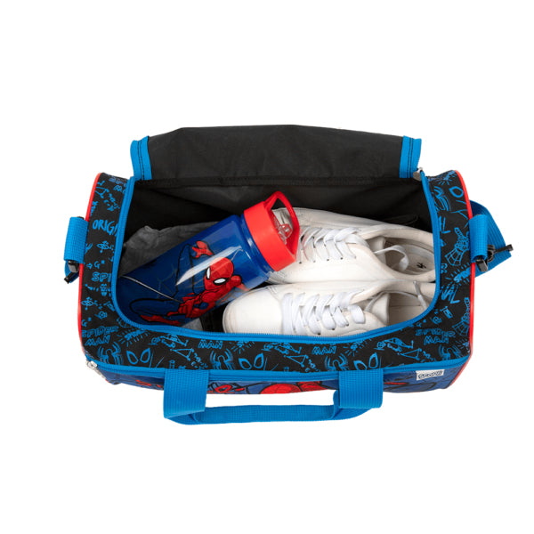 Scooli Sporttasche Spiderman – 8 l, Polyester, Schwarz, 33 × 22 × 16 cm