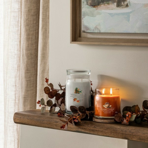 Yankee Candle Pumpkin Cinnamon Swirl – Duftkerze, Medium Jar, 50 h