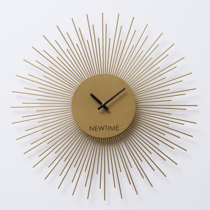 Boltze Wanduhr Grova – Ø 40 cm, schwarz/gold, Metall