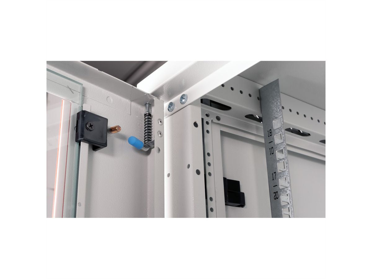 ROLINE Basic Plus – 19" Wandverteiler 18U, IP20, abschliessbar, 600 × 600 × 912 mm, lichtgrau, Stahl