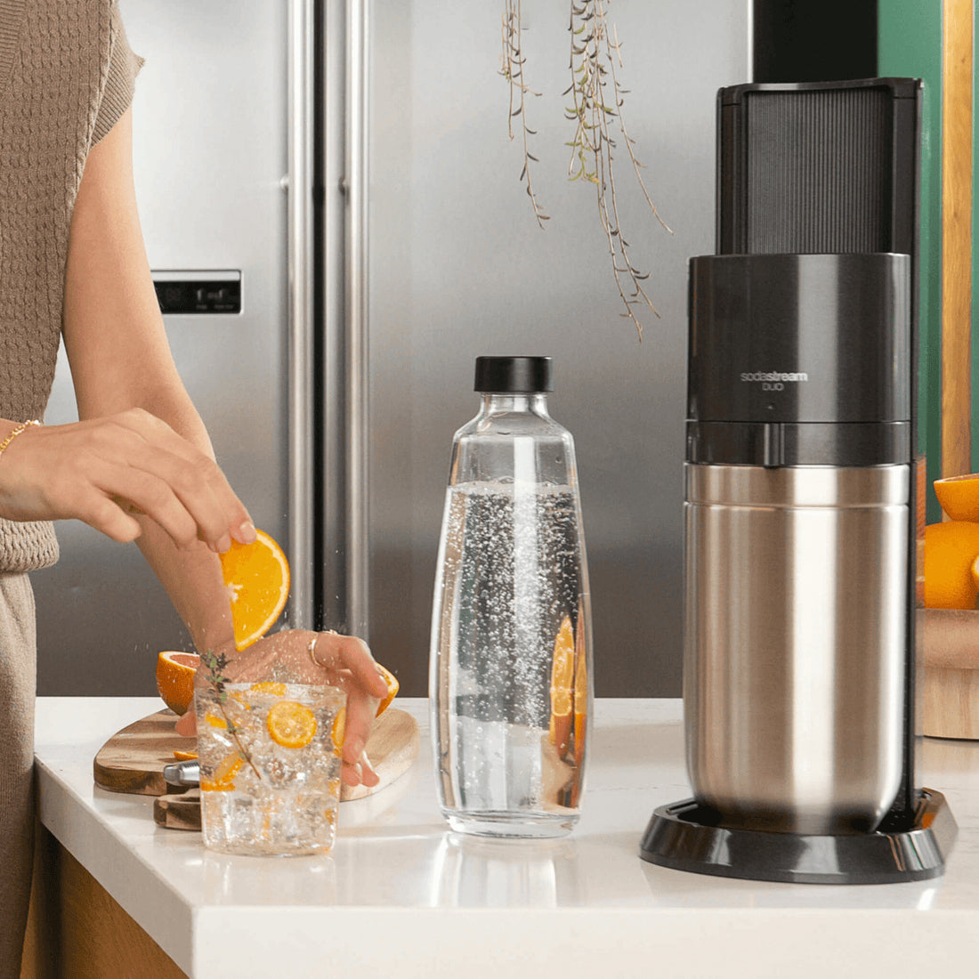 SodaStream Duo Megapack XL – Schwarz, Edelstahl, 36,5 cm
