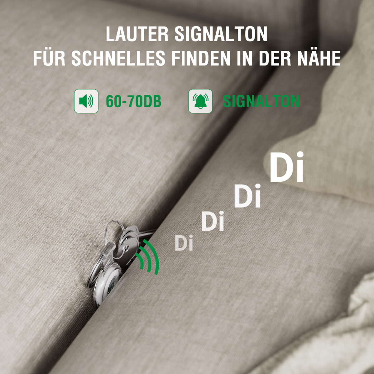 4smarts Bluetooth-Tracker Skytag – für Apple Find My-App, 95 × 105 × 15 mm, Weiss, 40 g