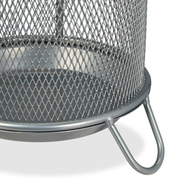 Relaxdays Schirmständer – Stahl, Silber, Ø 16 × 52,5 cm