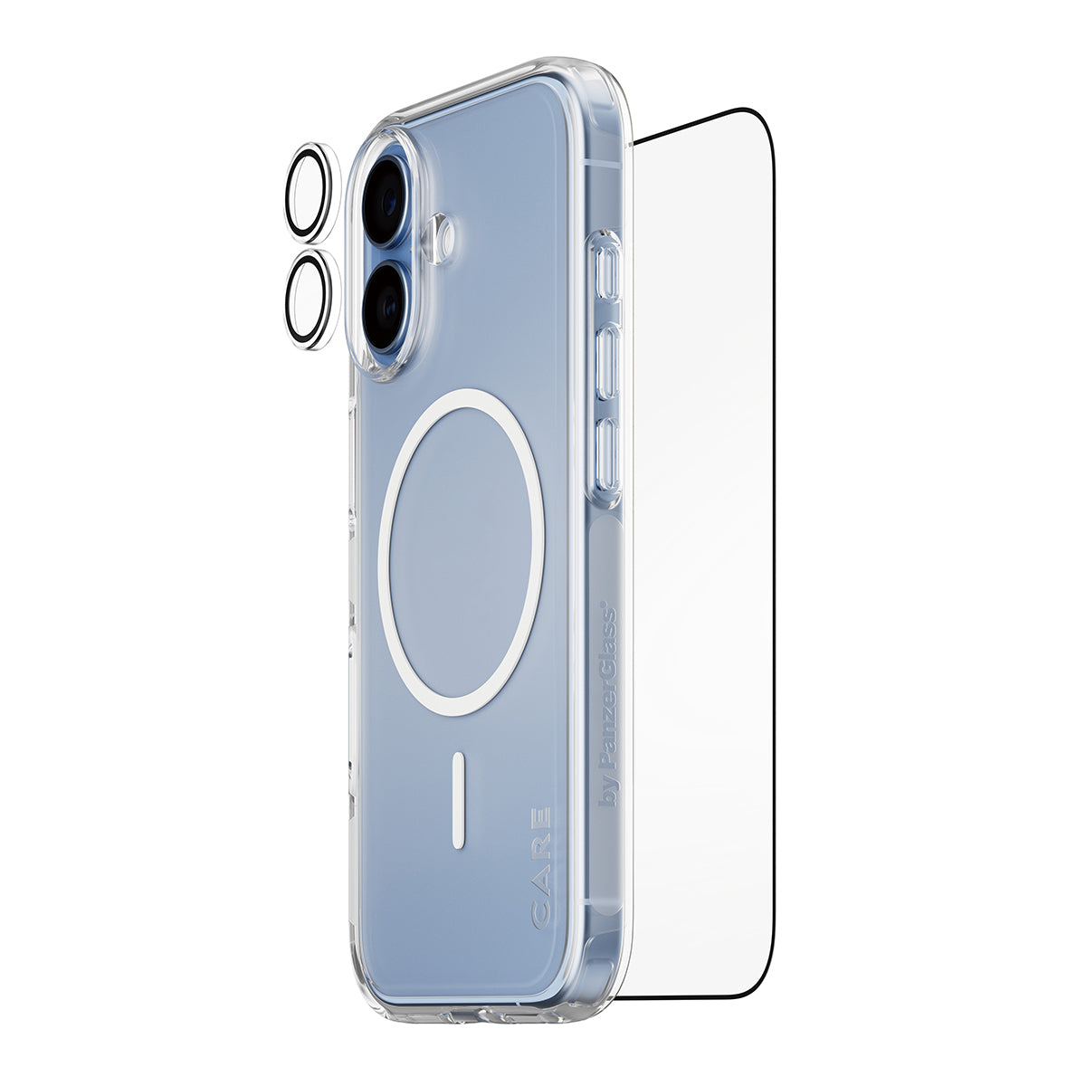PanzerGlass Schutz-Set 3-in-1 – für Apple iPhone 17, kratzresistent, stossfest, Hartglas, Folie, transparent