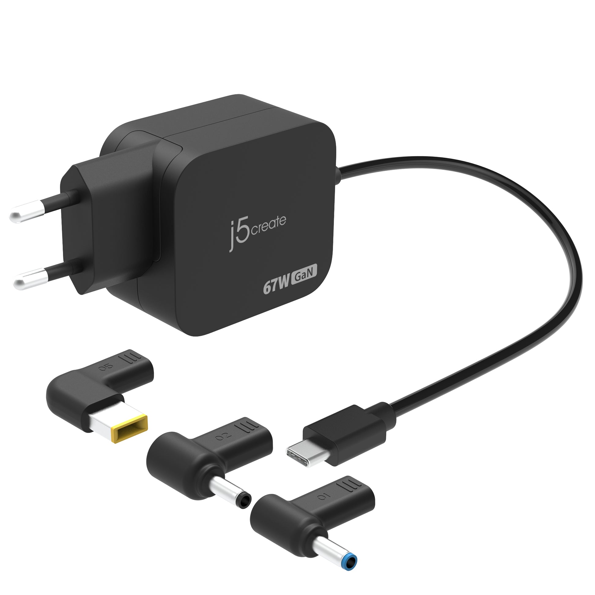 j5create Ladegerät (EU) – 67 W, 1× USB-C, PD, GaN