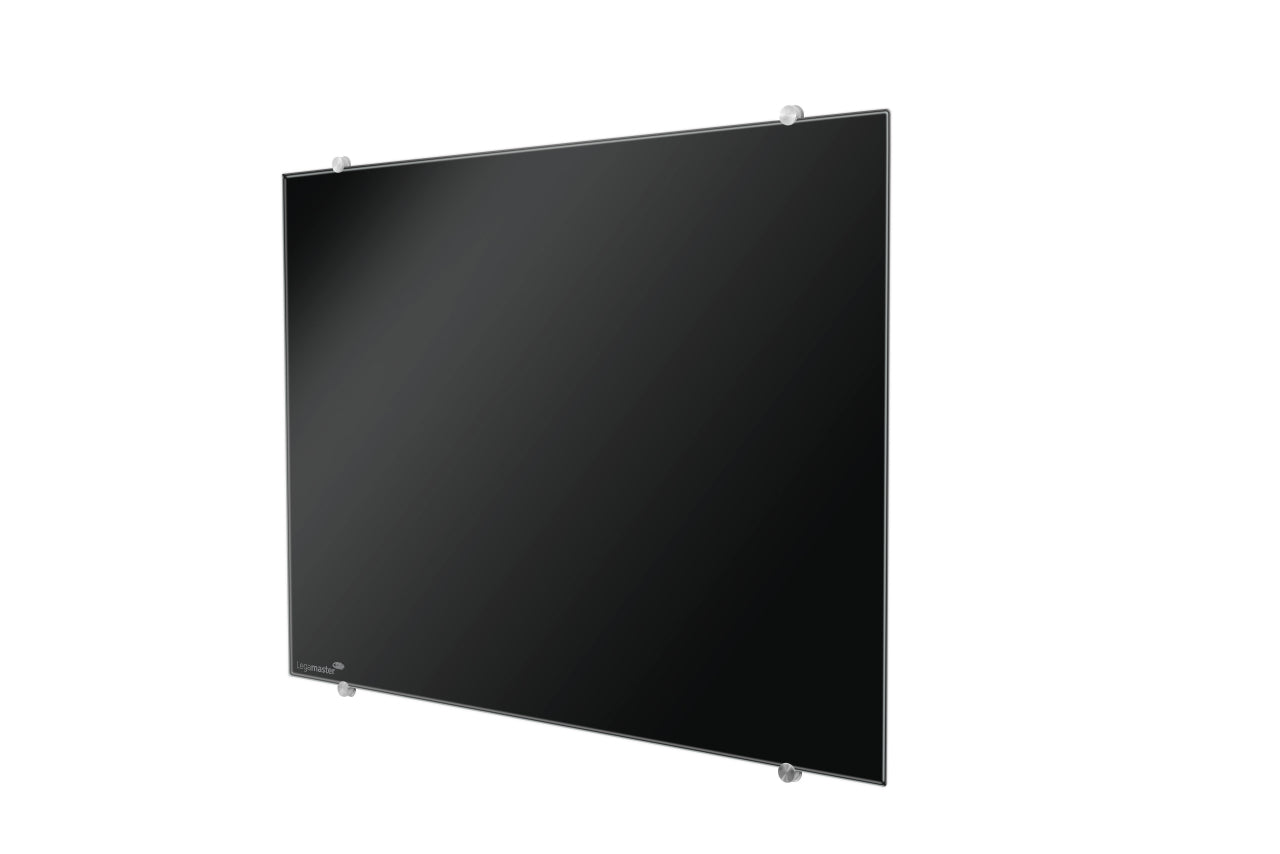 Legamaster Glasboard – schwarz, magnetisch, rahmenlos – 120 × 90 cm