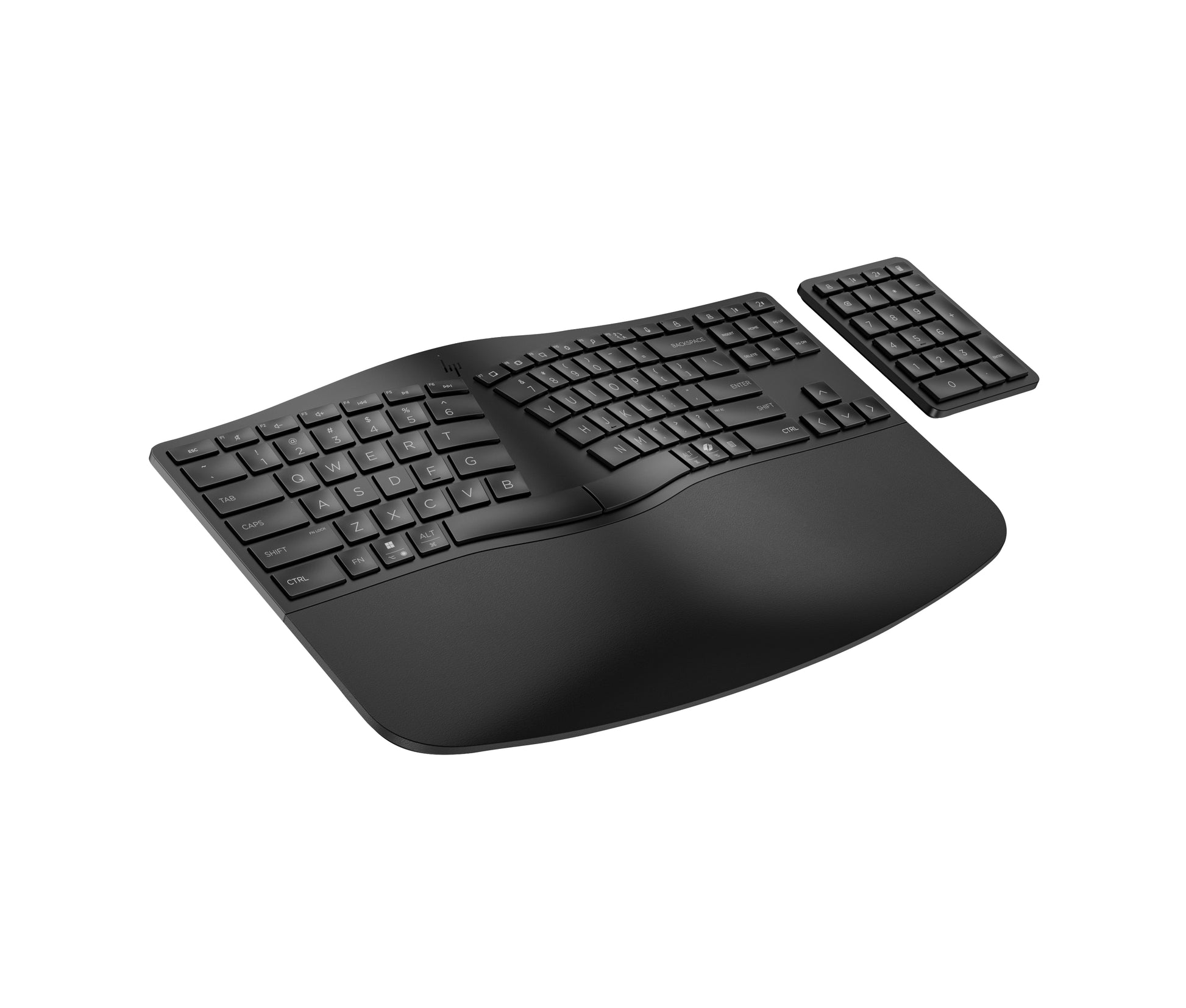 HP 965 Ergonomische Wireless – Ergonomische Tastatur – Membran – Bluetooth & 2,4 GHz (USB-A Empfänger) – Schwarz