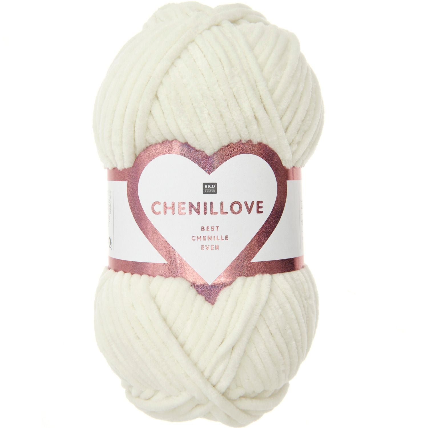 Rico Design Chenillove Wolle Creme – 100 g, 110 m, Nadel 4 mm, 100% Polyester
