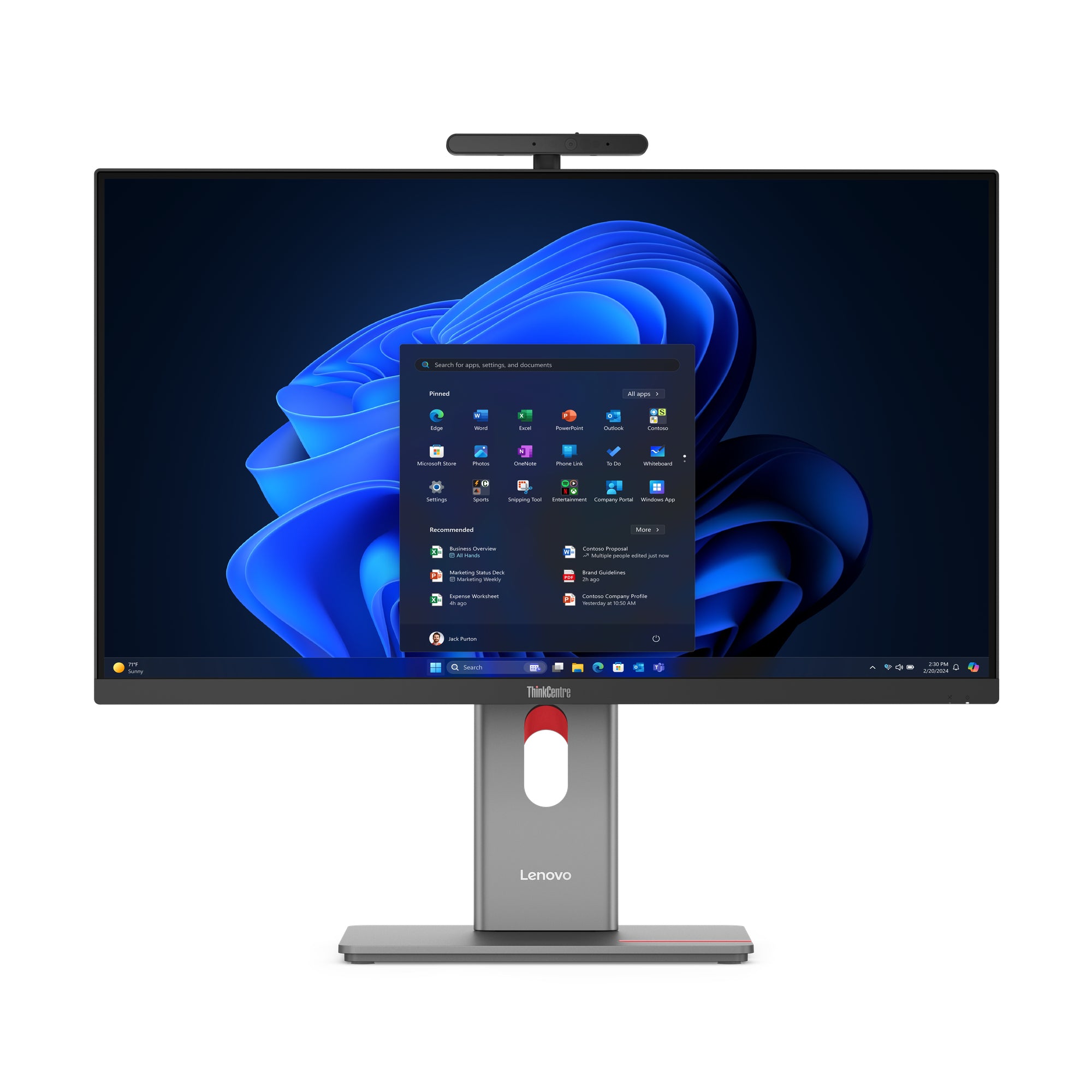 Lenovo All-in-One – 27" Quad HD, Intel Core Ultra 5 235, 16 GB RAM, 512 GB SSD, Windows 11 Pro