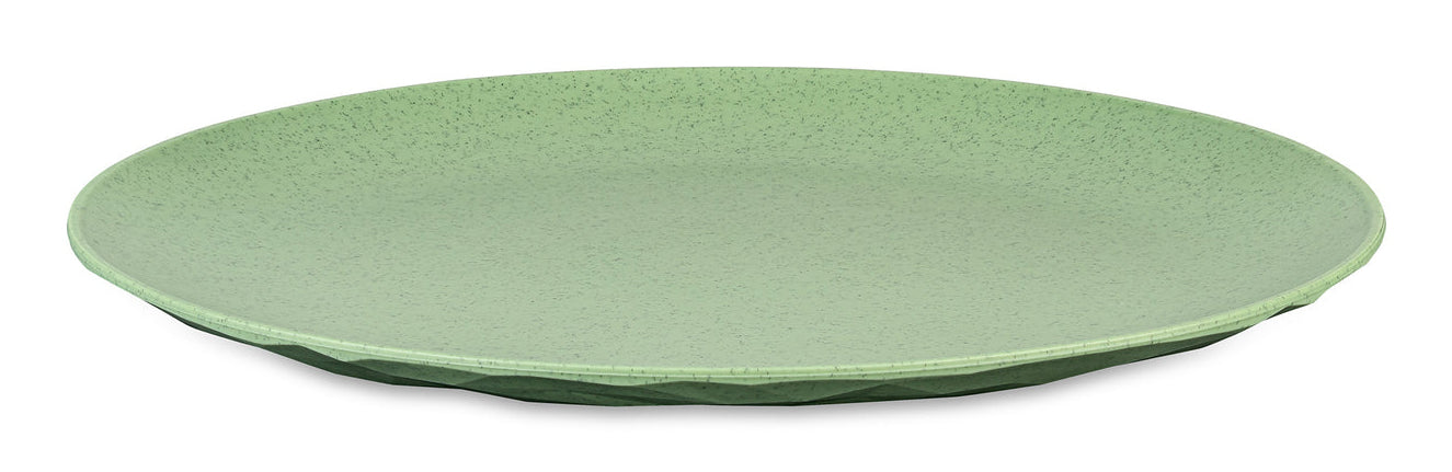 Koziol Speiseteller CLUB PLATE – Ø 26 cm, H 1,8 cm, Kunststoff (biozirkulär), Grün, spülmaschinenfest