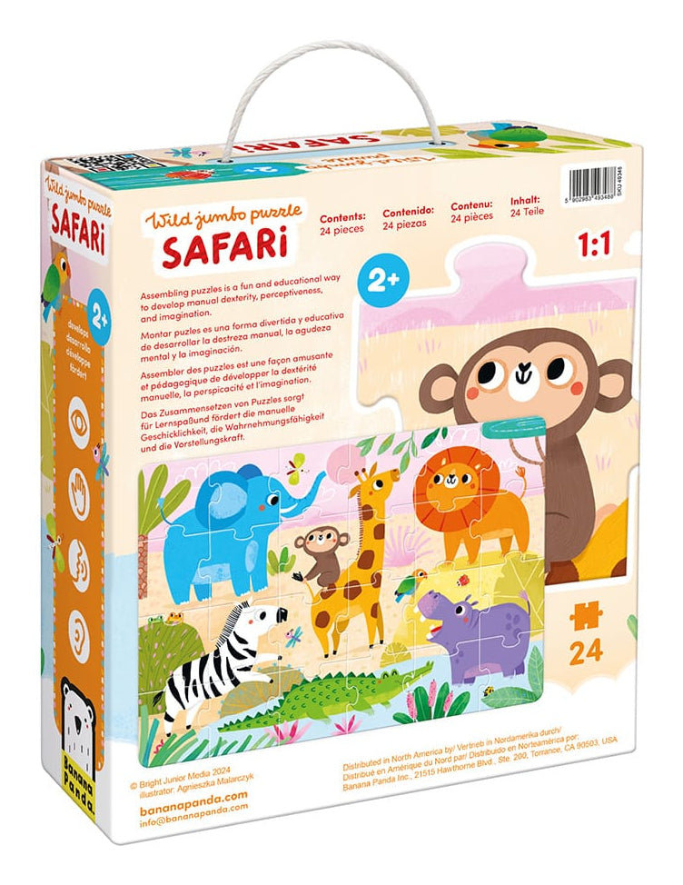 Banana Panda Wild Jumbo Puzzle – Logikspiel, 1 Spieler, ab 2 Jahren