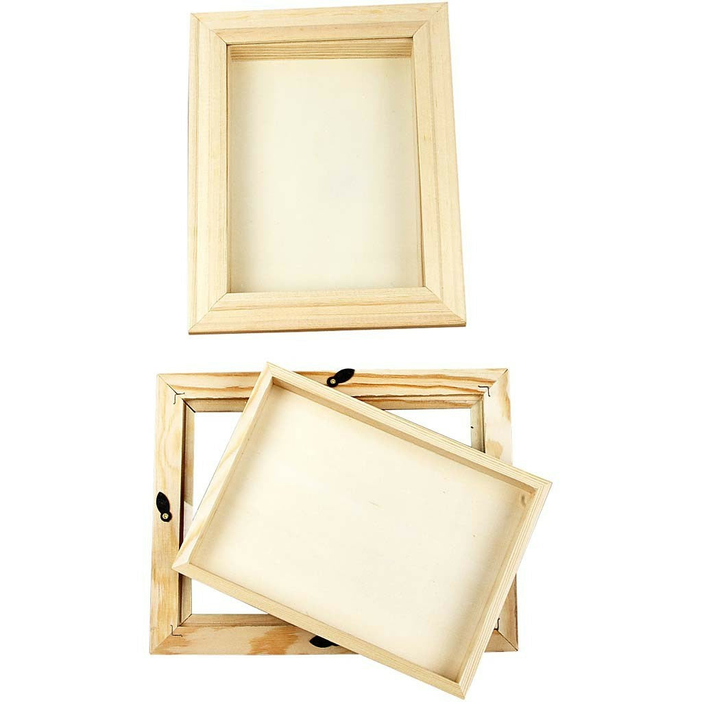Creativ Company Bilderrahmen – 23,2 × 18,2 × 2,5 cm – Paulownia-Sperrholz & Glas, Braun