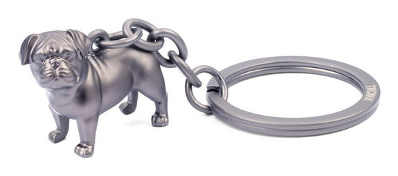 Troika Schlüsselanhänger Hund – Metall, Grau, 6er-Pack