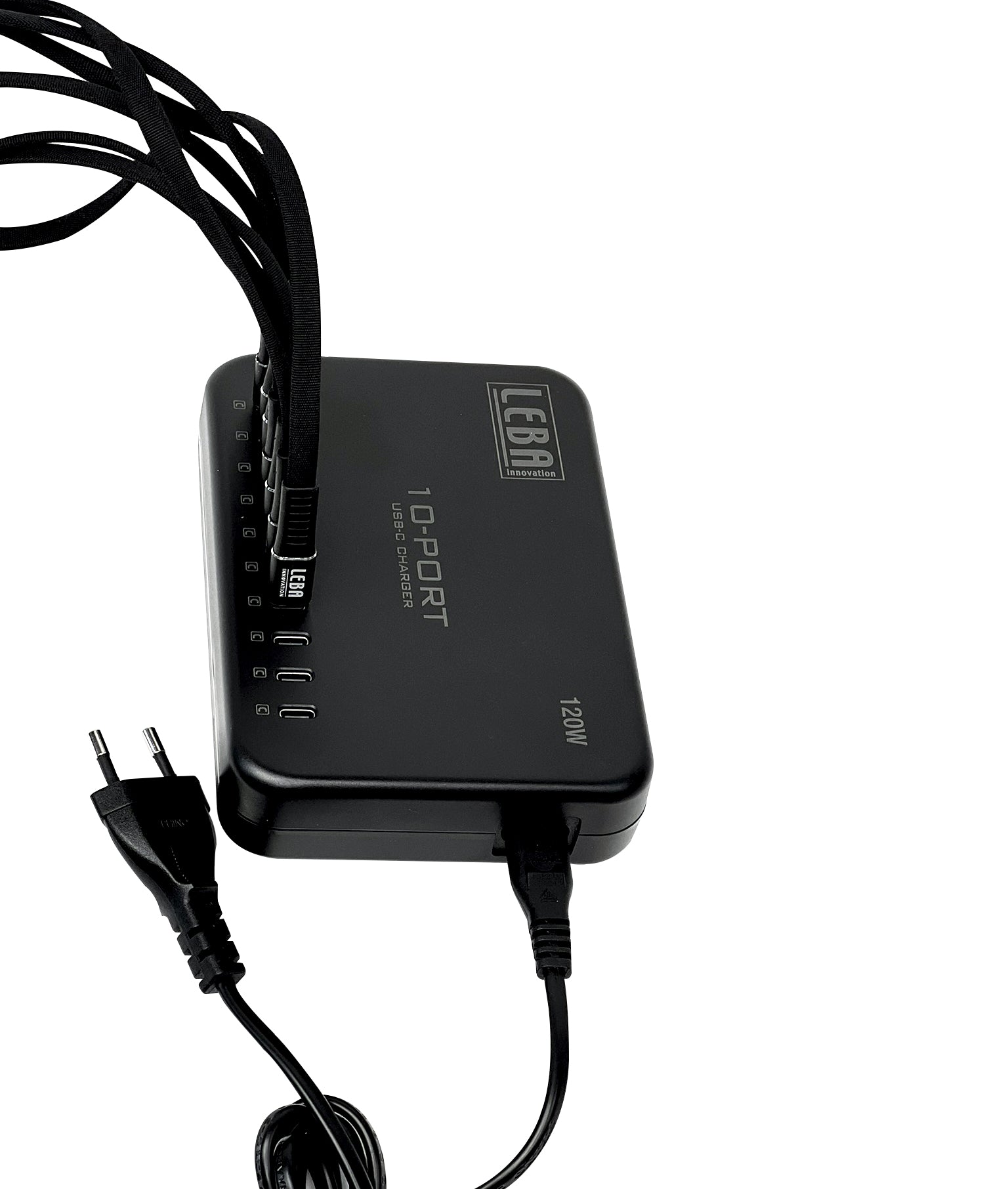 Leba NCHAR-UB10-SC USB-Desktop-Ladegerät 120 W – USB-C×10 – Überspannungs-, Überstrom- & Überhitzungsschutz –