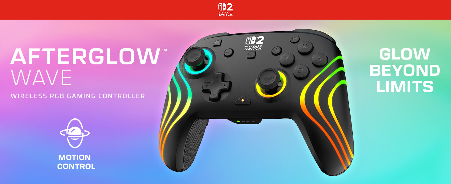 Turtle Beach Afterglow Wave – Gamepad – USB + Bluetooth, RGB, 20-h Akkulaufzeit, für Nintendo Switch, Schwarz