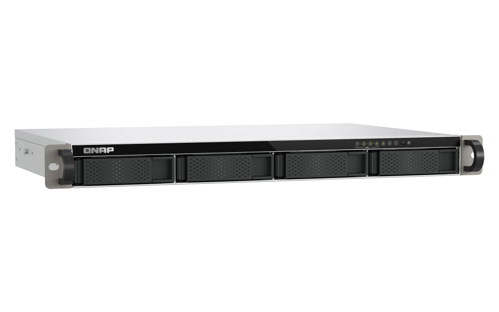 QNAP Speichergerät – SATA 6 Gb/s; 2 × 2,5 GbE LAN, 4-Bay 1U Rackmount