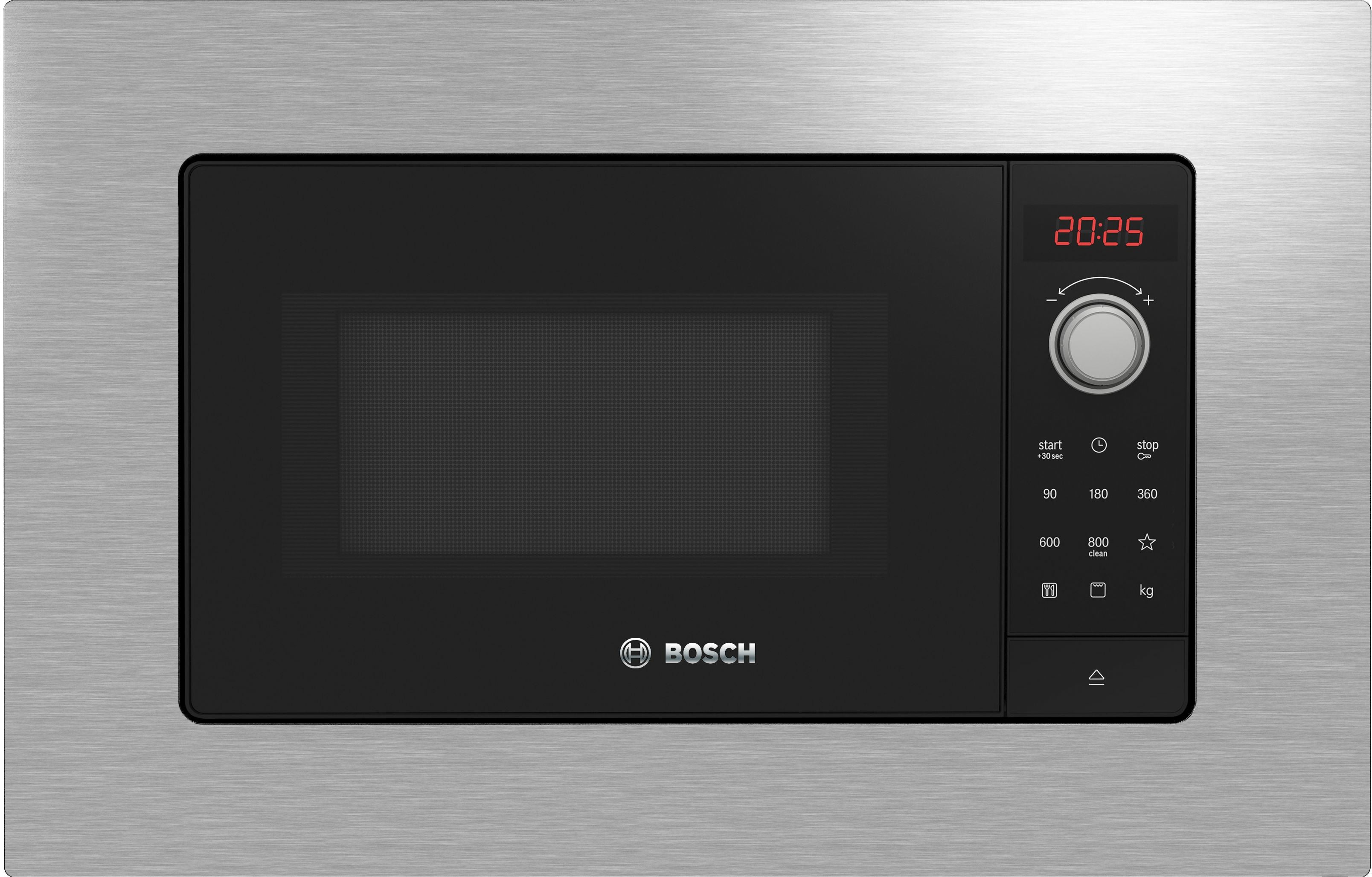 Bosch Einbau-Mikrowelle BEL623MS3 – 20 l, Grill & Heissluft, 800 W – Edelstahl