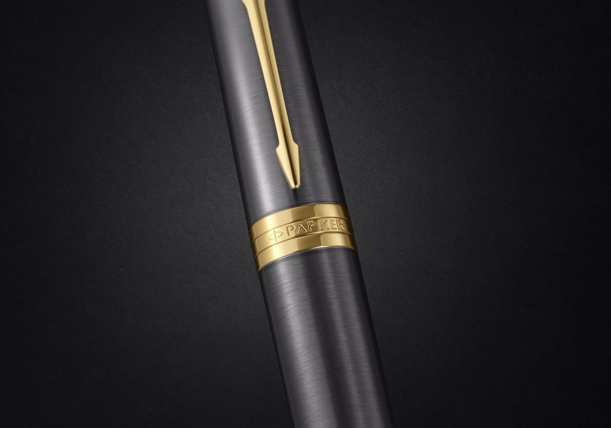 Parker Ingenuity F Grey Core Fi – Tintenroller, Schwarz, Grau