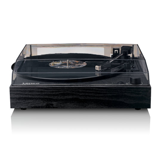 Lenco LS-15BK – Plattenspieler (Riemenantrieb), Bluetooth, Phono-Vorverstärker, 33⅓/45 U/min – Schwarz