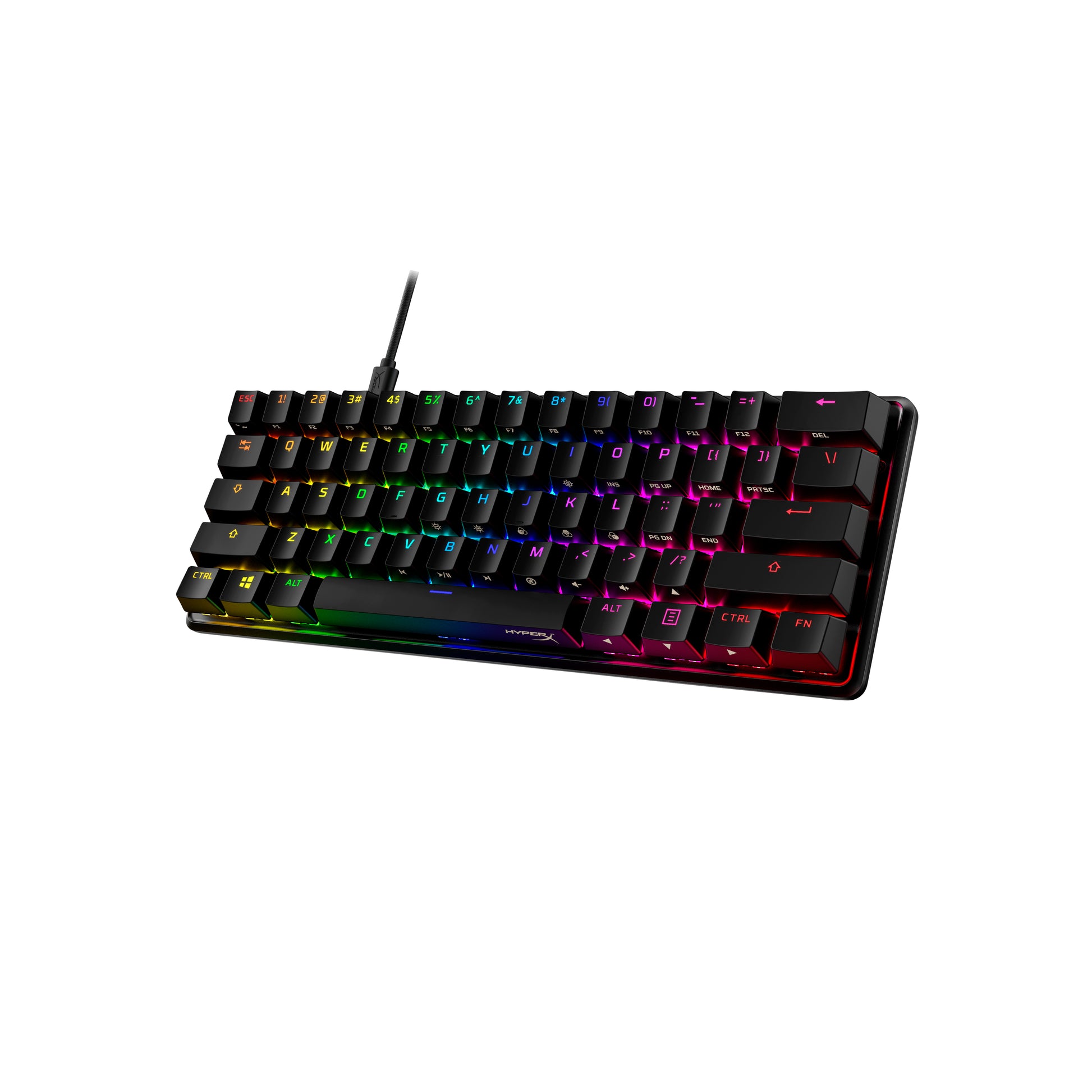 HyperX Alloy Origins 60 – Gaming-Tastatur 60% – Mechanisch (HyperX Red), RGB – USB-A/USB-C – Schwarz