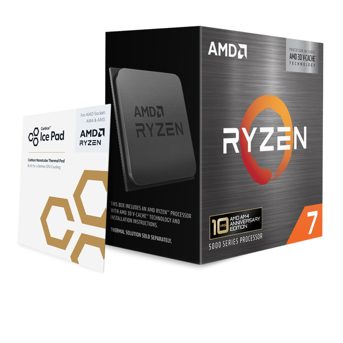 AMD Ryzen 7 5800X3D – Prozessor – 8 Kerne/16 Threads, 3,4 GHz (Boost 4,5 GHz), AM4, 105 W, Box