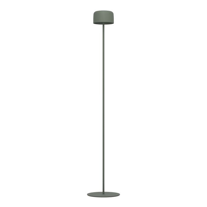 EGLO Aussen-Stehleuchte – 120 cm – 270 lm – 3000 K – IP44 – Akku & Solar – Touch, USB-C – Grün – Stahl