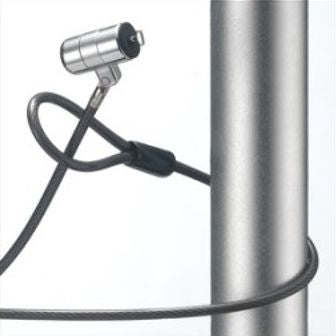 eSTUFF Kensington-Kabelschloss mit 1,8 m Kabel, 2 Schlüssel – für Tablets – Schwarz