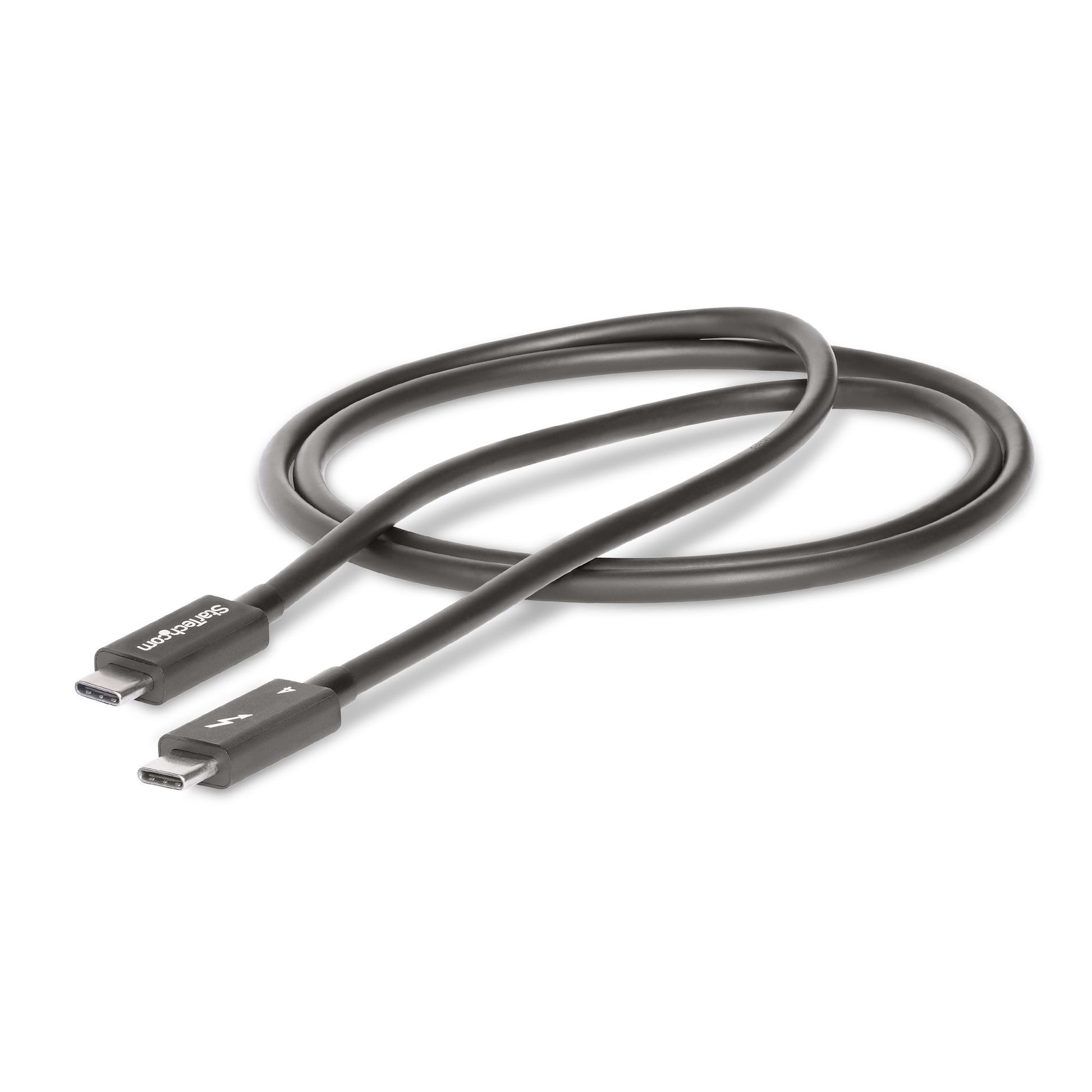 StarTech.com Thunderbolt 4 (USB-C) Kabel – 40 Gbit/s – 1 m – PD 100 W – 8K/60 – TPE-Mantel – Schwarz