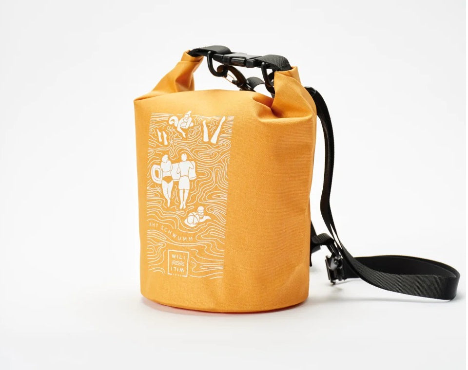 Wili Wili Tree Sporttasche Rhy Schwumm – 7 l, wasserfest, aus rPET, gelb