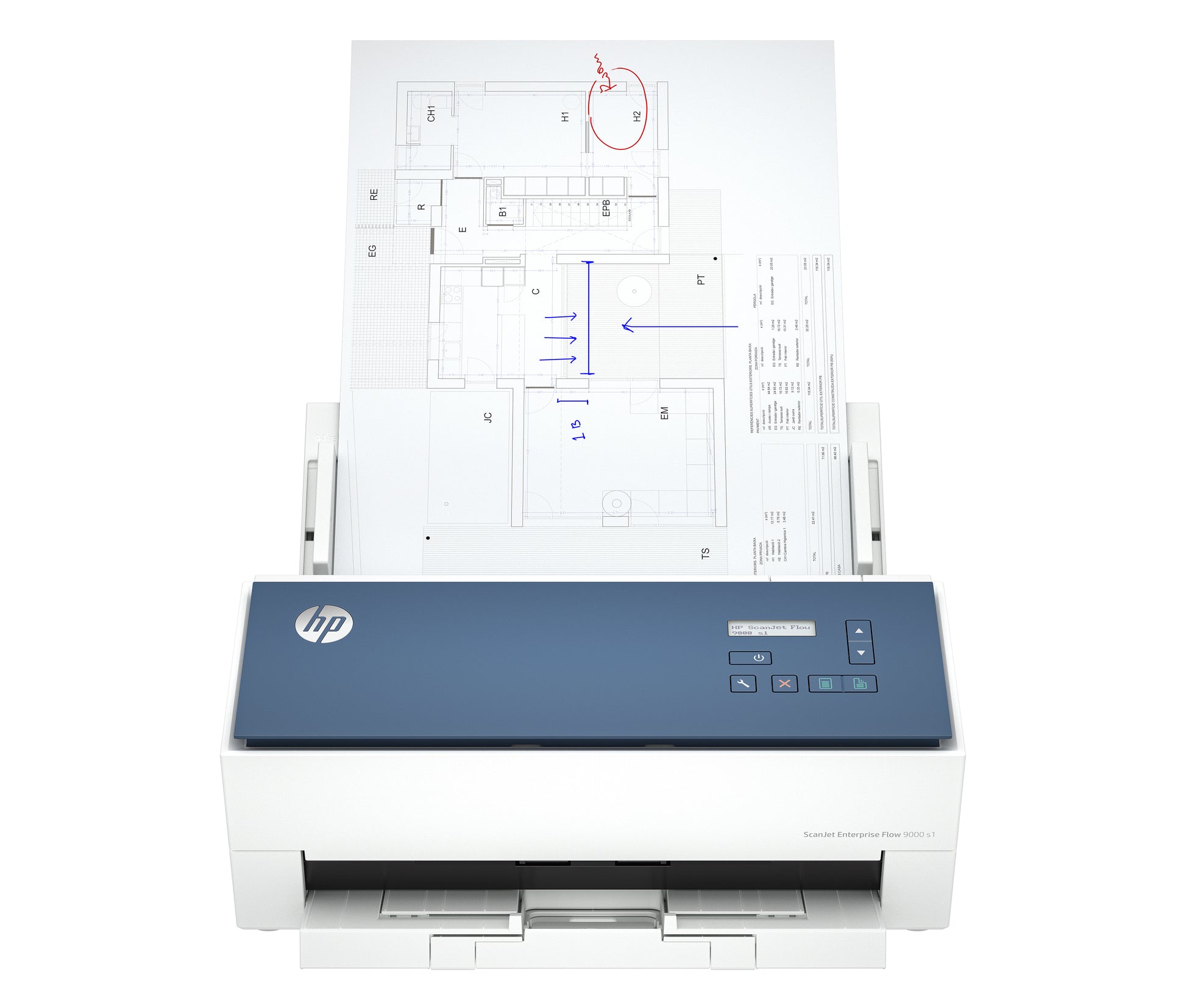 HP Scanjet Enterprise Flow 9000 – Dokumentenscanner, A3, 600 dpi