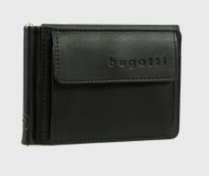 Bugatti cases Bugatti – Primo Clipbörse – mit Münzfach, Clipverschluss – 110×80×10 mm – Leder – Schwarz