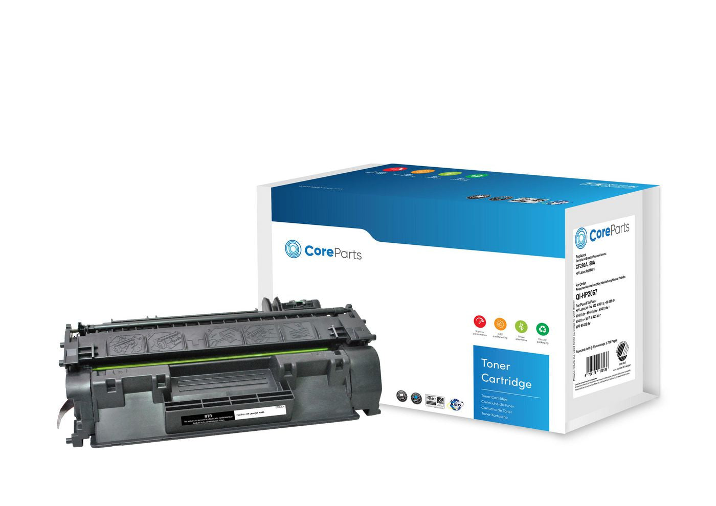 CoreParts CF280A Schwarz Toner – Kompatibel – 2'700 Seiten – für HP LaserJet M401