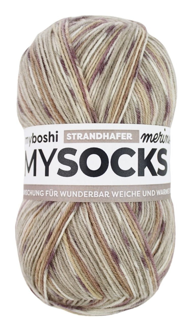 myBoshi mysocks Merino Garn Braun – 100 g, 420 m, Nadel 3 mm, 75% Schurwolle/25% Polyamid, 1 Stk.