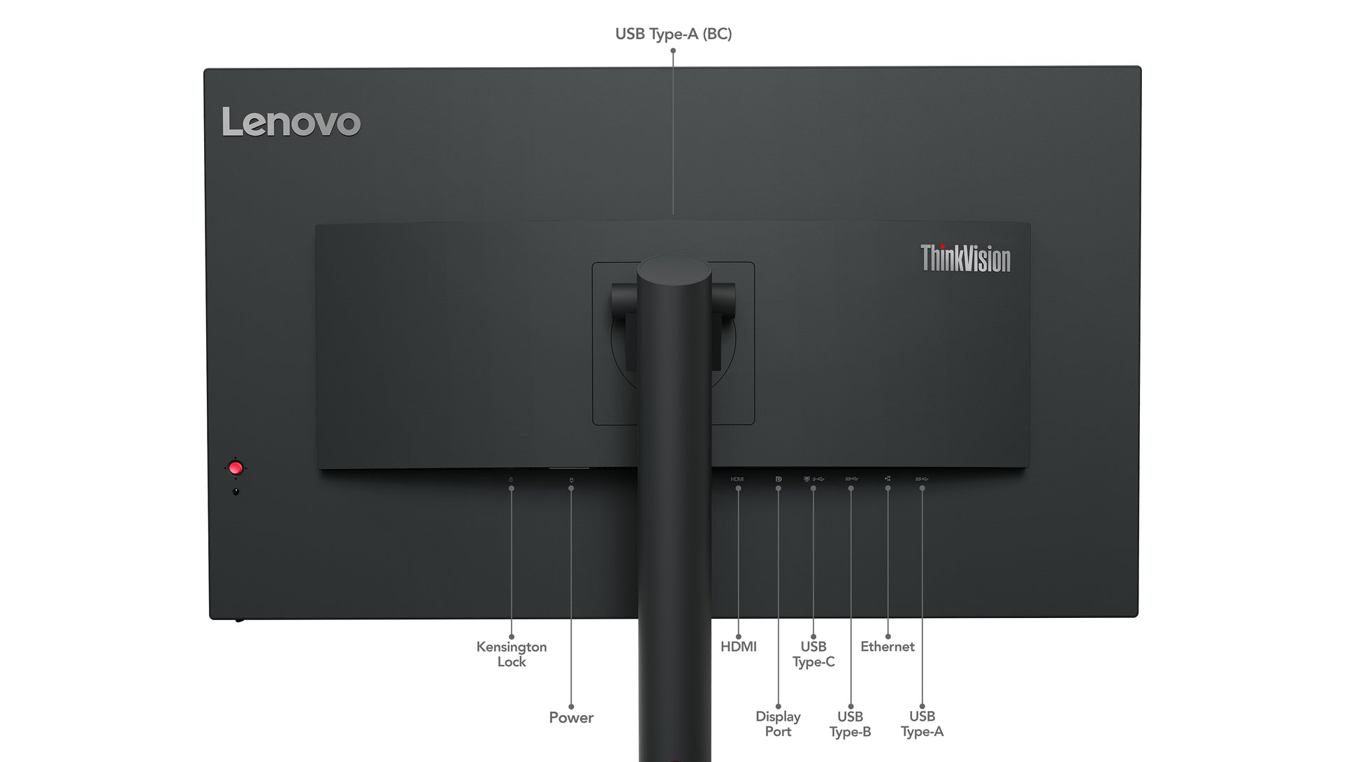 Lenovo ThinkVision T32p-30 – Monitor, 31,5", IPS, 60 Hz, 350 cd/m², VESA 100 × 100, Schwarz