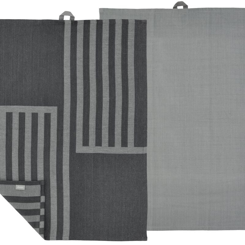 Södahl Geschirrtuch Reflection – Grau – 50 × 70 cm – Baumwolle – 2er-Set