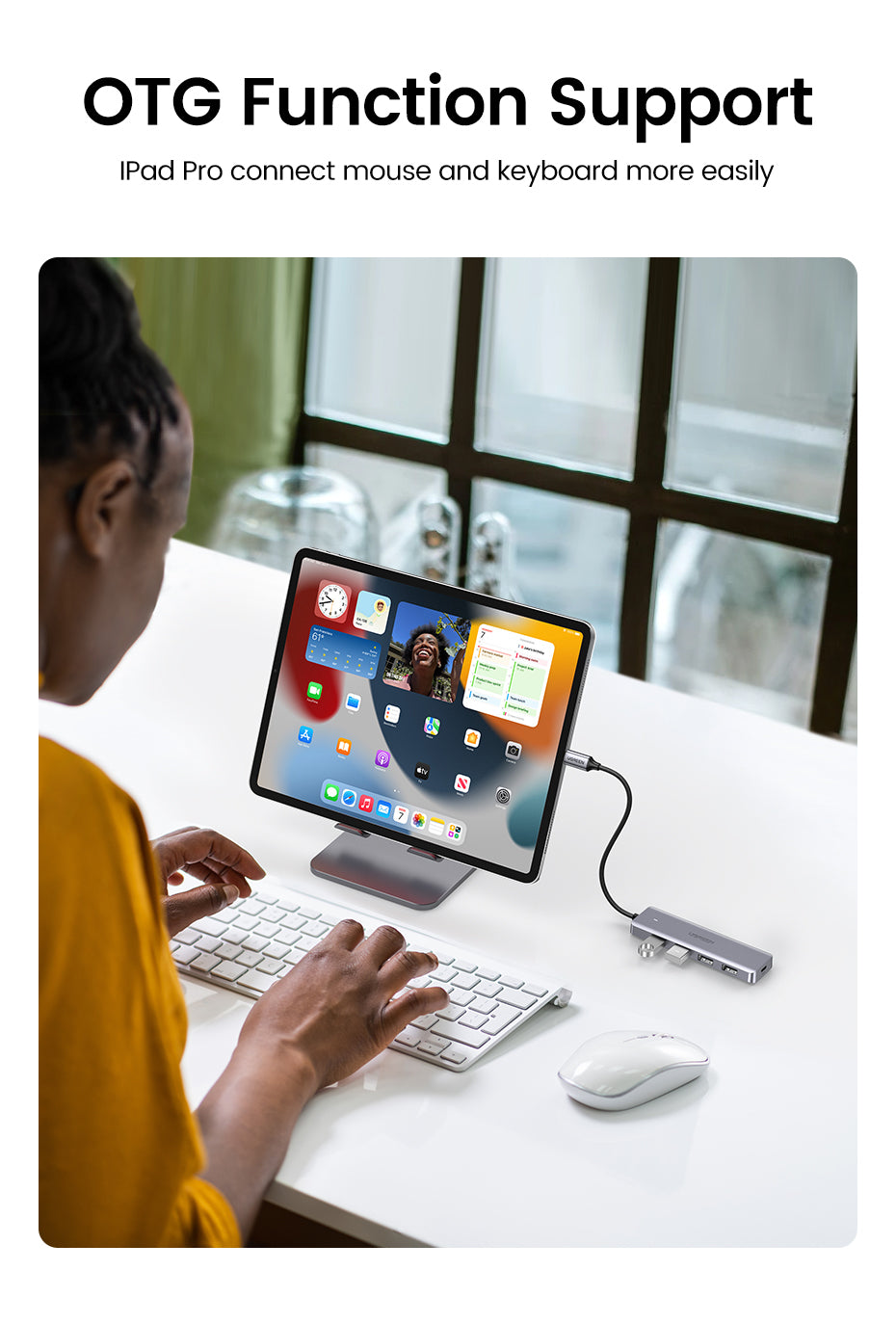 Ugreen 70336 USB-Hub – USB-C, 4× USB-A, für Samsung/Huawei/LG