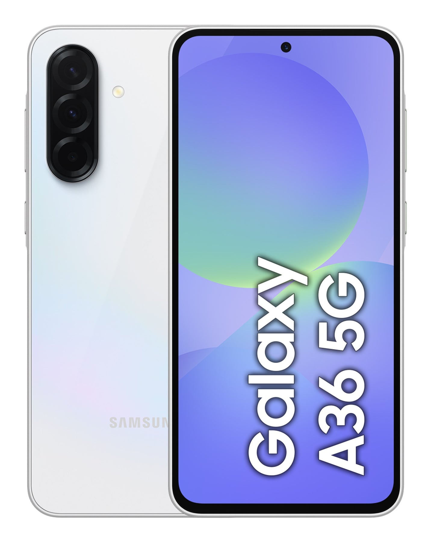 Samsung Galaxy A36 – weiss, 6,7", 1080 × 2340, Android 15, 128 GB, 6 GB, Dual-SIM, 5G, IP67, NFC