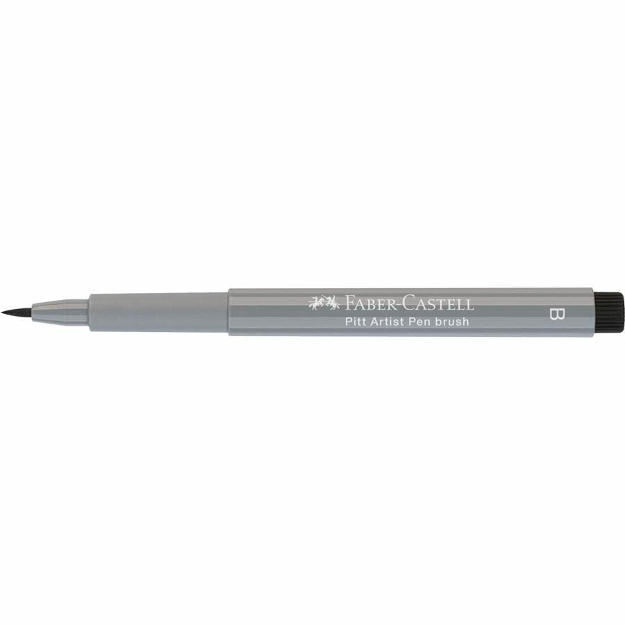Faber-Castell Pitt Artist Pen Pinselstift – Pinselspitze, 2,5 mm, pigmentiert, wasserfest, kaltgrau III