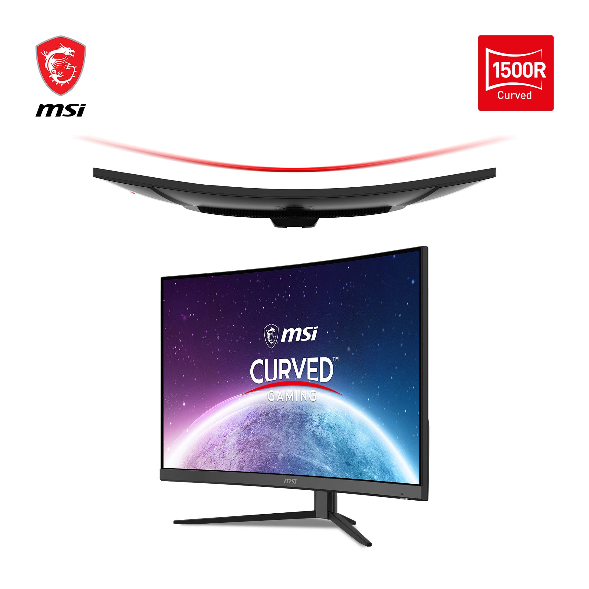 MSI G32C4XDE – Monitor, 31,5", VA, 250 Hz, 300 cd/m², FreeSync Premium, Gebogen, VESA 100 × 100, Schwarz