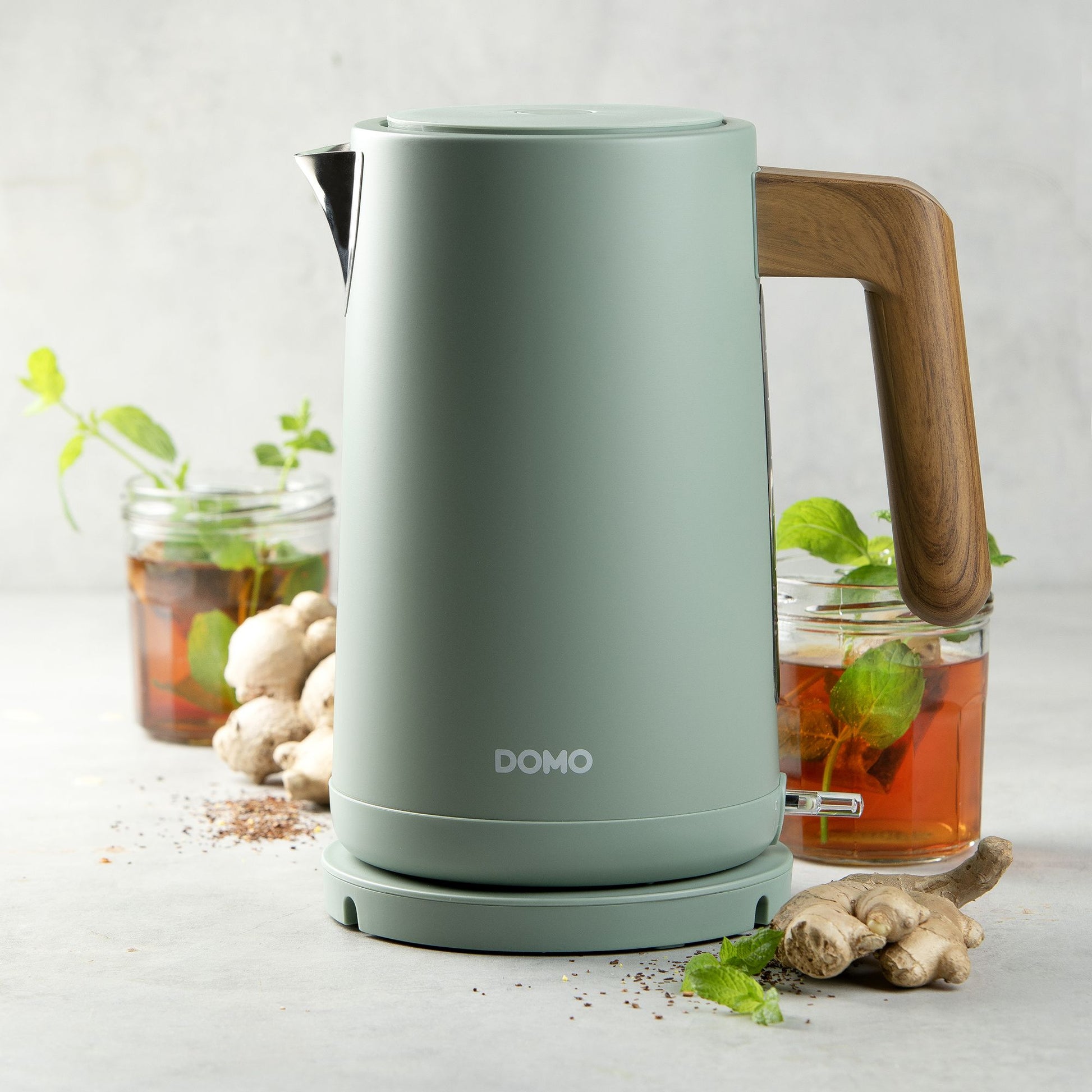 Domo Wasserkocher – 1,7 l, Kunststoff, Salbei, DO9282WK
