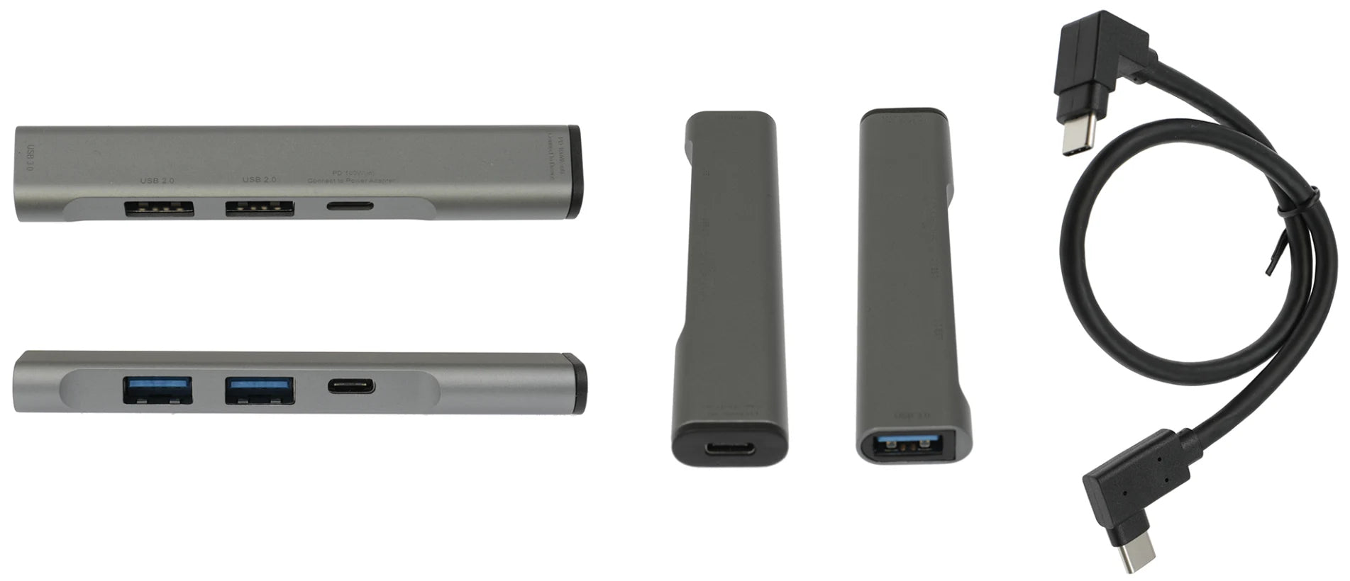 Brodit 216408 USB-Hub – USB-C, 3× USB-A, 100 W PD
