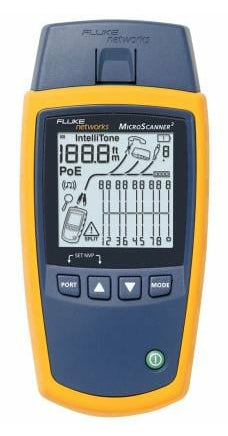 Fluke Mikroscanner 2 – Netzwerk-Kabeltester – RJ11/RJ45, PoE, LCD