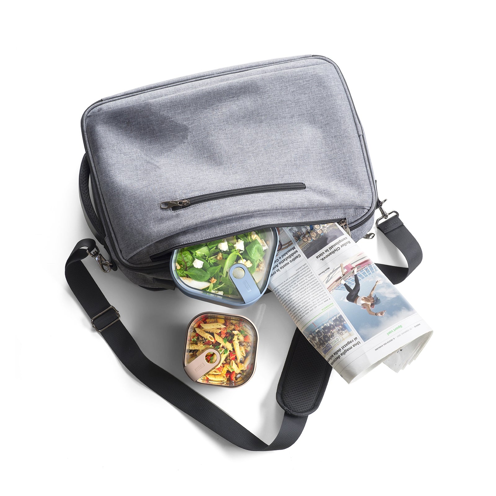 Rotho Lunchbox 1 l, 19,5 × 19,5 × 6,7 cm, Kunststoff (recycelt), rosa