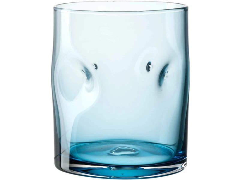 LEONARDO VESUVIO Trinkglas – 0,30 l, Kalk-Natron-Glas, Blau, 4 Stück