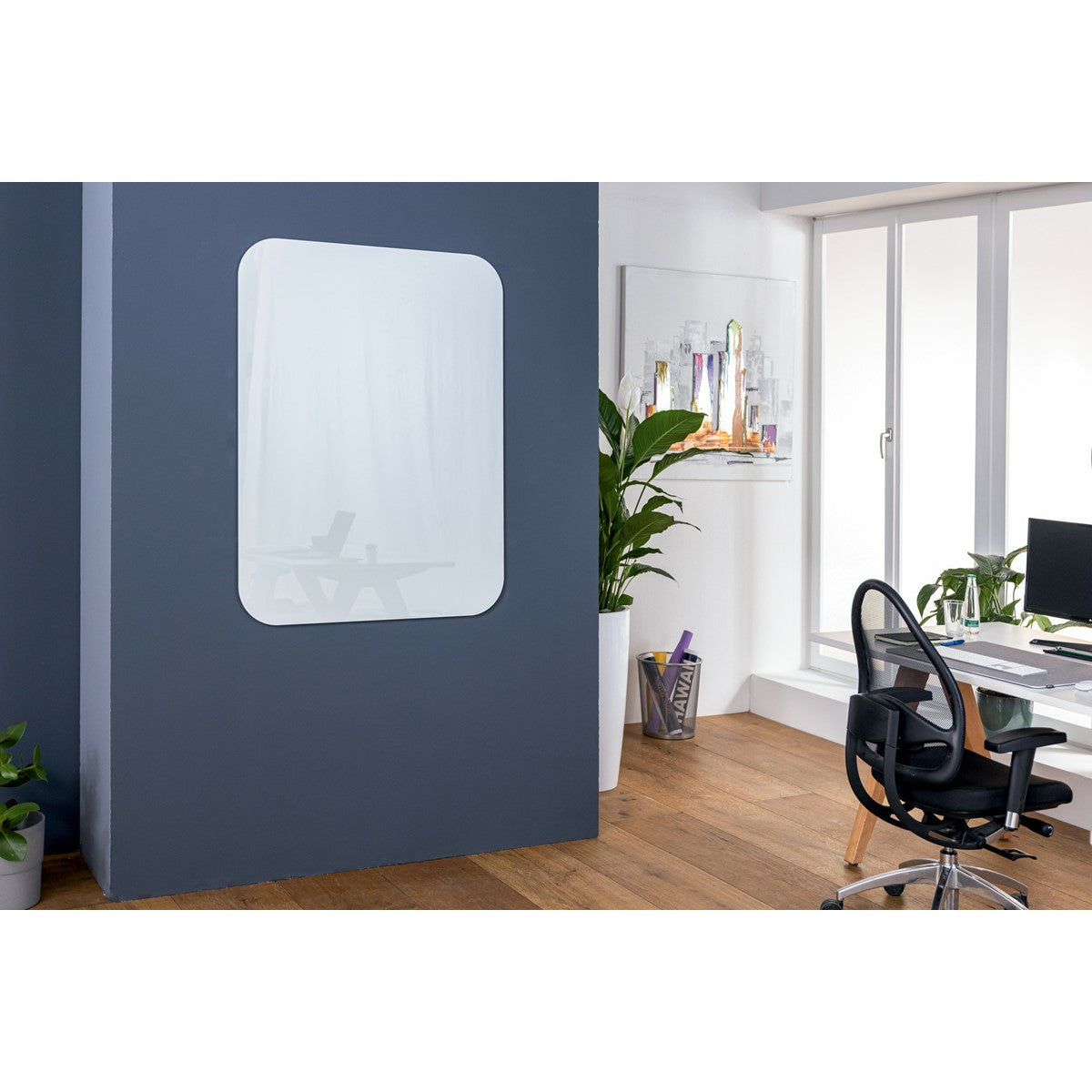 Sigel Whiteboard – 120 × 90 cm, Glas, magnetisch